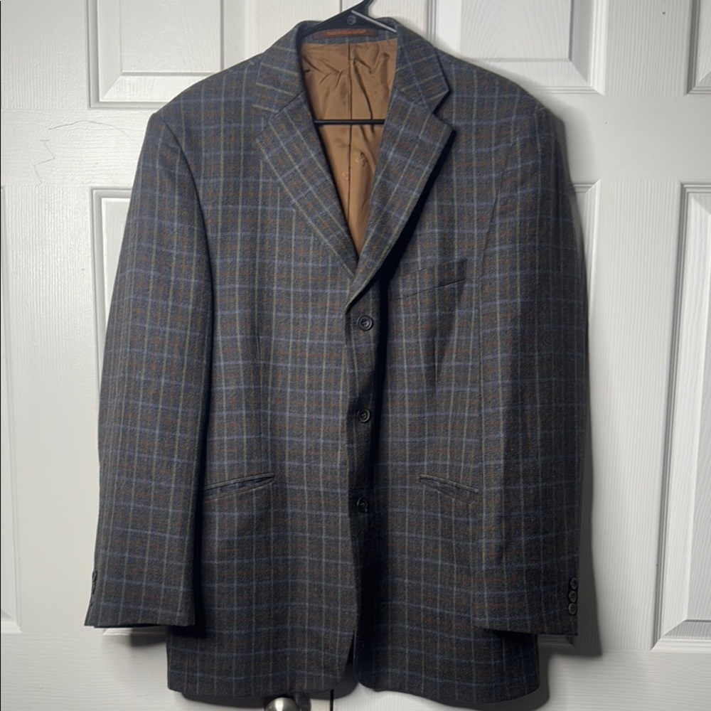 Men's Brown Plaid Blazer